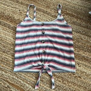 American Eagle Multicolored Stripe Sleeveless Tank Top‎